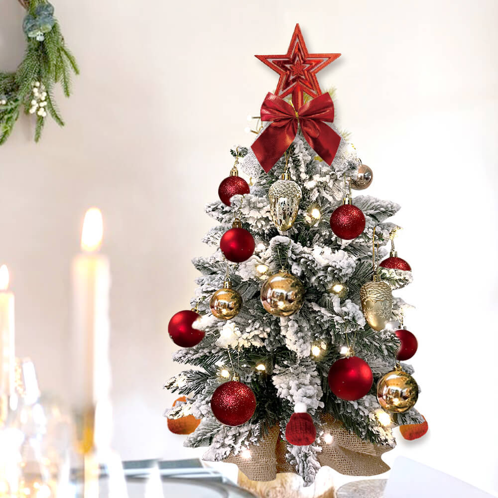 🎄 Mini Árbol de Navidad 'Mal Querida' | 60cm con Nieve y Luces