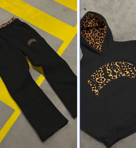 🐆 Conjunto Leopardo 'Street Vibe' | Sudadera y Pantalón Bordado