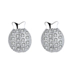 Pineapple Stud Earrings in Sterling Silver