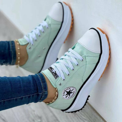 👟 Sneakers de Lona 'Estampado con Carácter' | Casual y Flat
