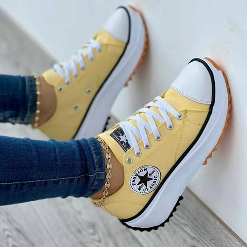 👟 Sneakers de Lona 'Estampado con Carácter' | Casual y Flat