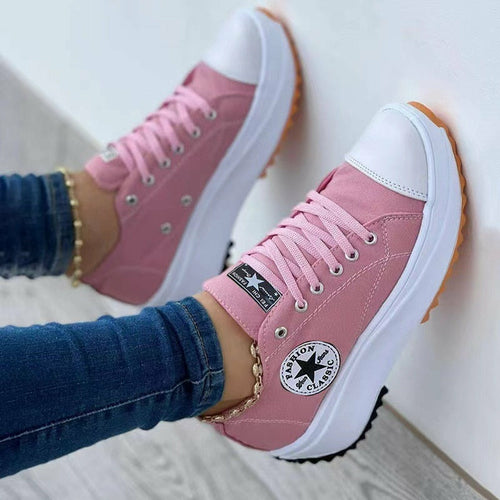 👟 Sneakers de Lona 'Estampado con Carácter' | Casual y Flat