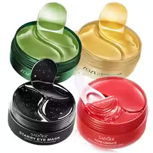 pack de 120 pares de parches para los ojos, ácido hialurónico, oro, algas marinas y pepino, leche hidratante, mascarilla de Gel de colágeno de cristal hidratante para ojos