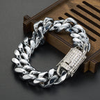 European And American Men's Stainless Steel Cuban Chain Encryption