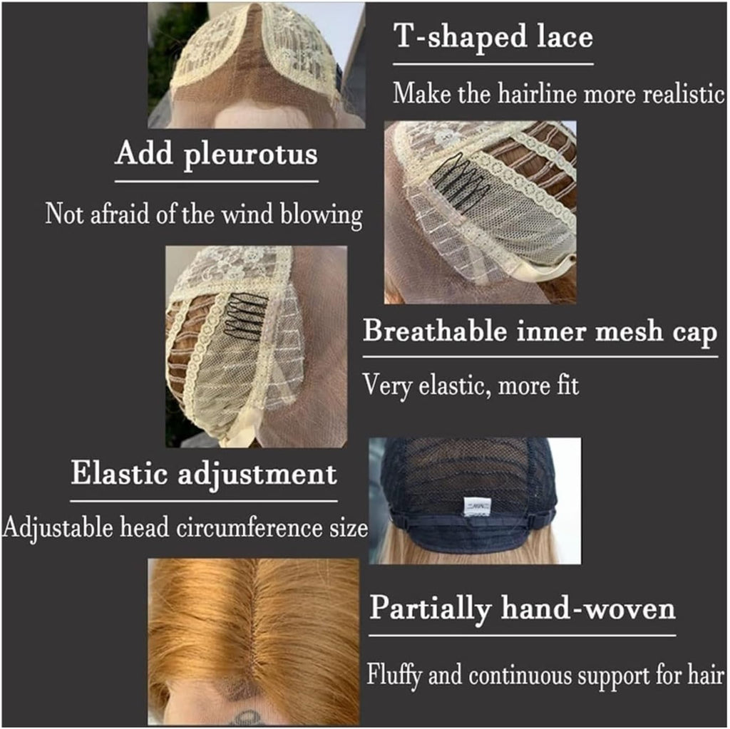 Peluca Peluca Linda Peluca De Mujer De Onda Grande Con Flequillo De Aire Peluca Roja Oscura for Niñas Peluca De Síntesis Mujer