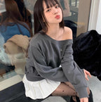 👚 Suéter de Lana Chic | Hombro Caído y Actitud Suelta