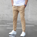 Men's Casual Drawstring Trousers With Pockets Fashion Slim Fit  Skinny Pencil Pants Clothing