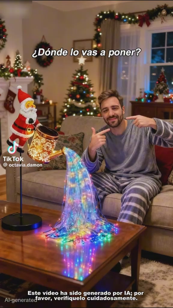 Mágica Regadera de Luces Navideñas