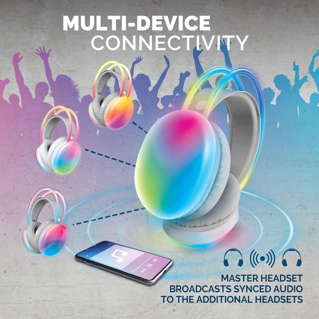 Brookstone Auriculares Inalámbricos con Luces LED Multicolor