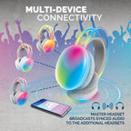 Brookstone Auriculares Inalámbricos con Luces LED Multicolor