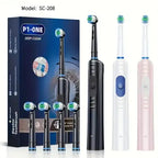 Cepillo de Dientes Eléctrico con 4 Cabezales de Recambio – Higiene Bucal Avanzada