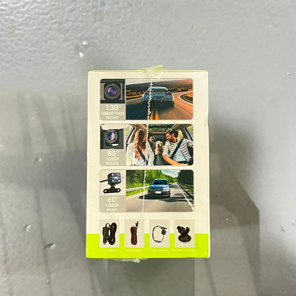 Grabadora de Conducción 3 Lentes 1080P – Seguridad Total en Todo Momento
