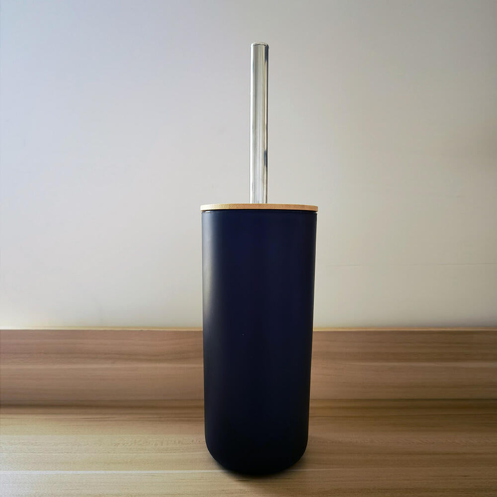 Set de Baño Set de Inodoro 5 Piezas Dispensador de Jabón, Portacepillos de Dientes, Cepillo de Baño, Jabonera & Vaso - Bambú