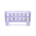 Portarrollos de Pared Para 3 Rollos, Porta Rollos Con Cuchillas Para un Corte Limpio, Portarrollos de Cocina de plástico