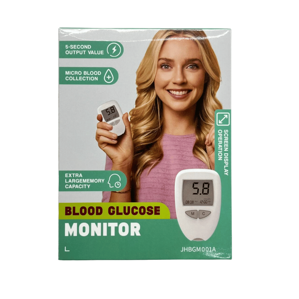 Medidor de Glucosa en Sangre Digital con 50 Tiras y Lancetas Estériles – Kit Completo para Monitoreo en Casa