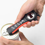 Abridor de frascos tapas con almohadilla de agarre para personas mayores manos débiles, abridor multifunción 4 en 1