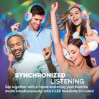 Brookstone Auriculares Inalámbricos con Luces LED Multicolor