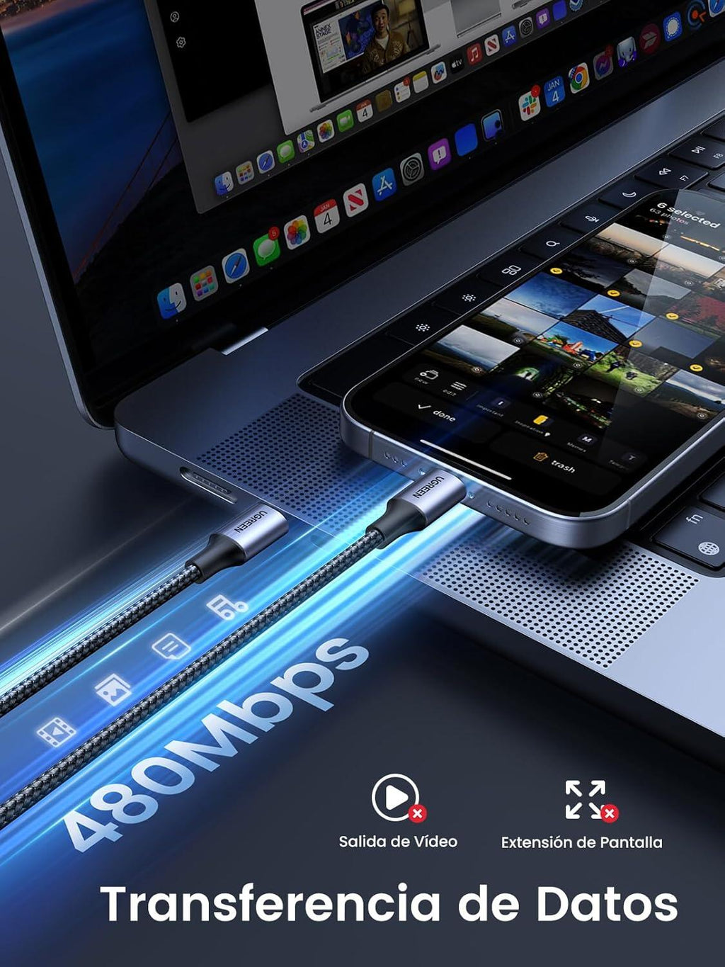 Cable USB C a USB C 60W