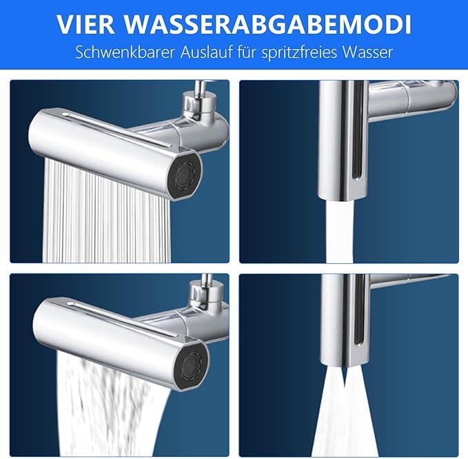 Grifo Giratorio Con Cascada Para Extension 4 en 1