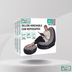 Sillón hinchable con reposapiés