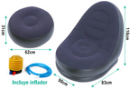 Sillón hinchable con reposapiés