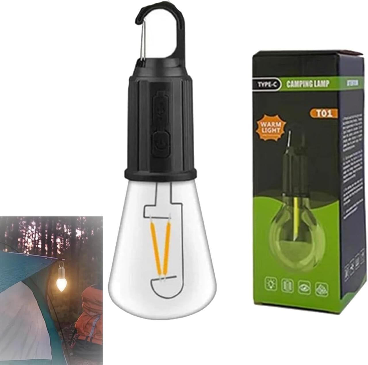 Bombilla Tipo C ideal para camping  - Foco Resistente al Agua IPX4, Ideal para Camping y Decoración