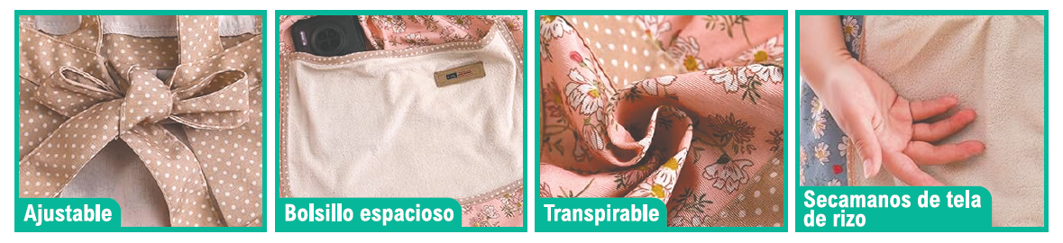 Delantal con secamanos