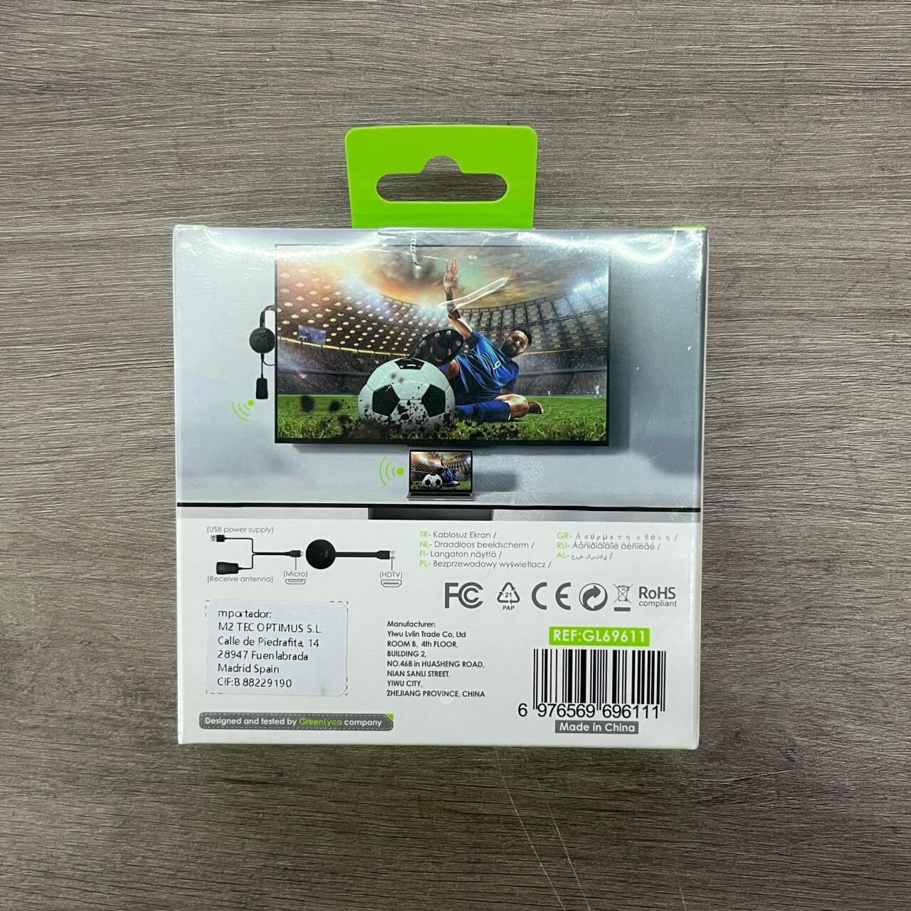 Transmisor de vídeo Streaming Full HD 1080p con Wireless Display y Conexión HDMI